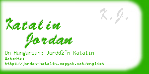 katalin jordan business card